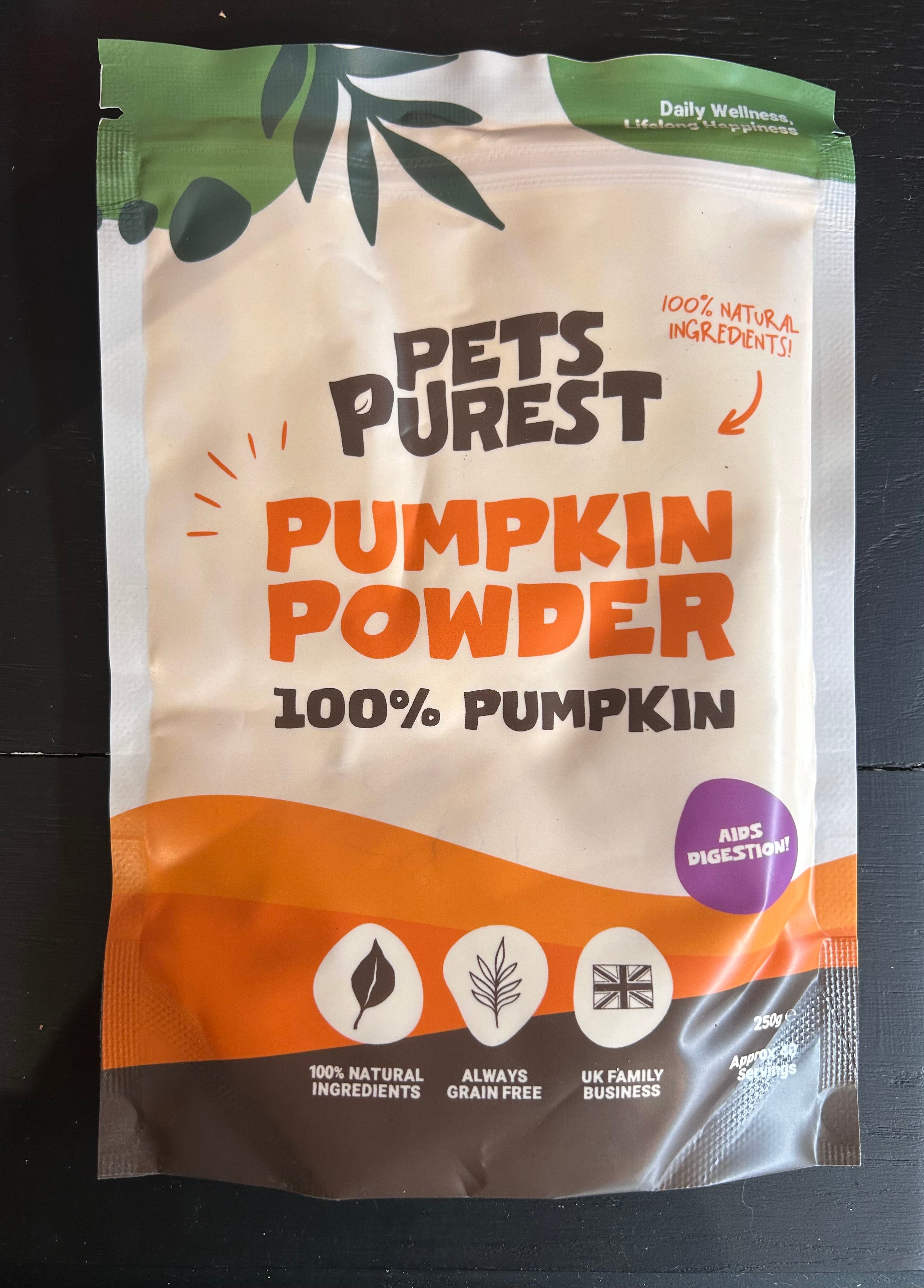 Pets Purest Pumpkin Powder for Dogs & Cats