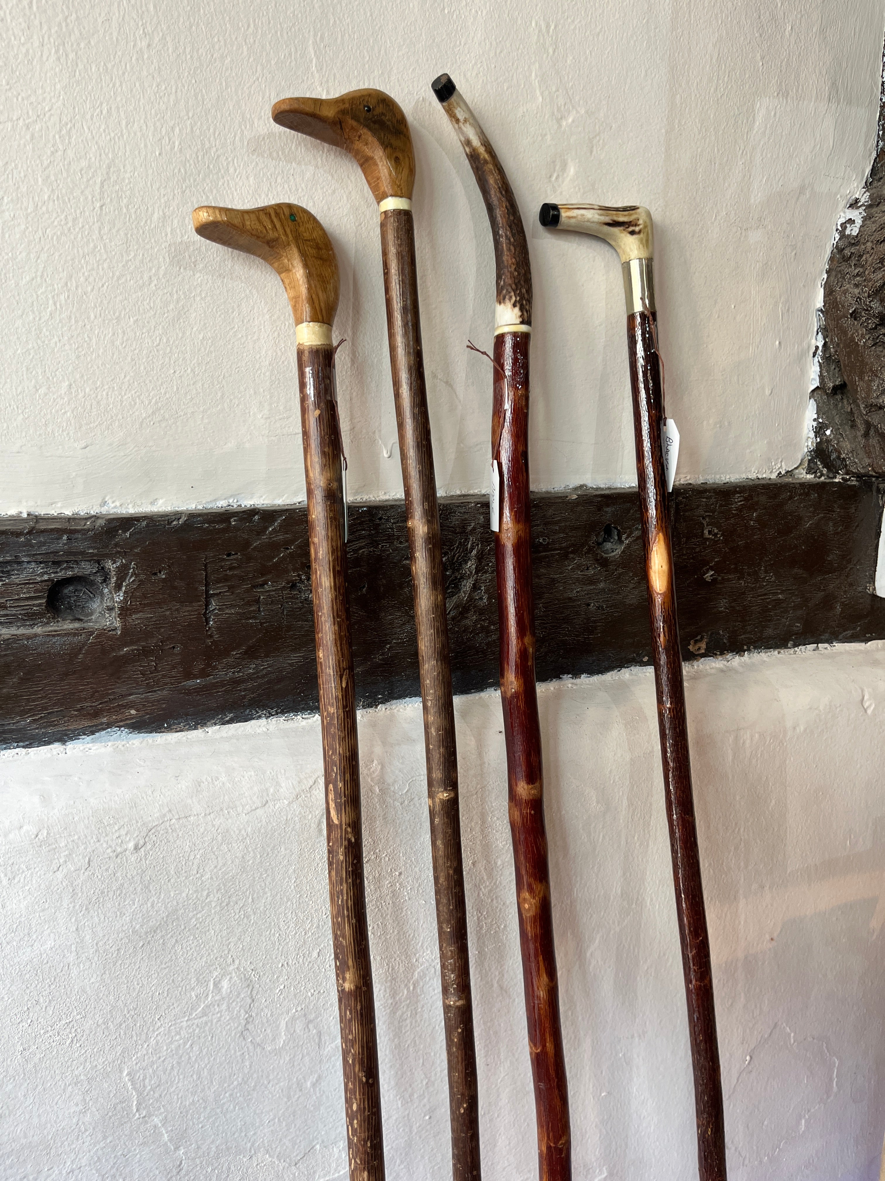 Elegant Hand-Made Walking Stick with Deer Antler and Buffalo Horn