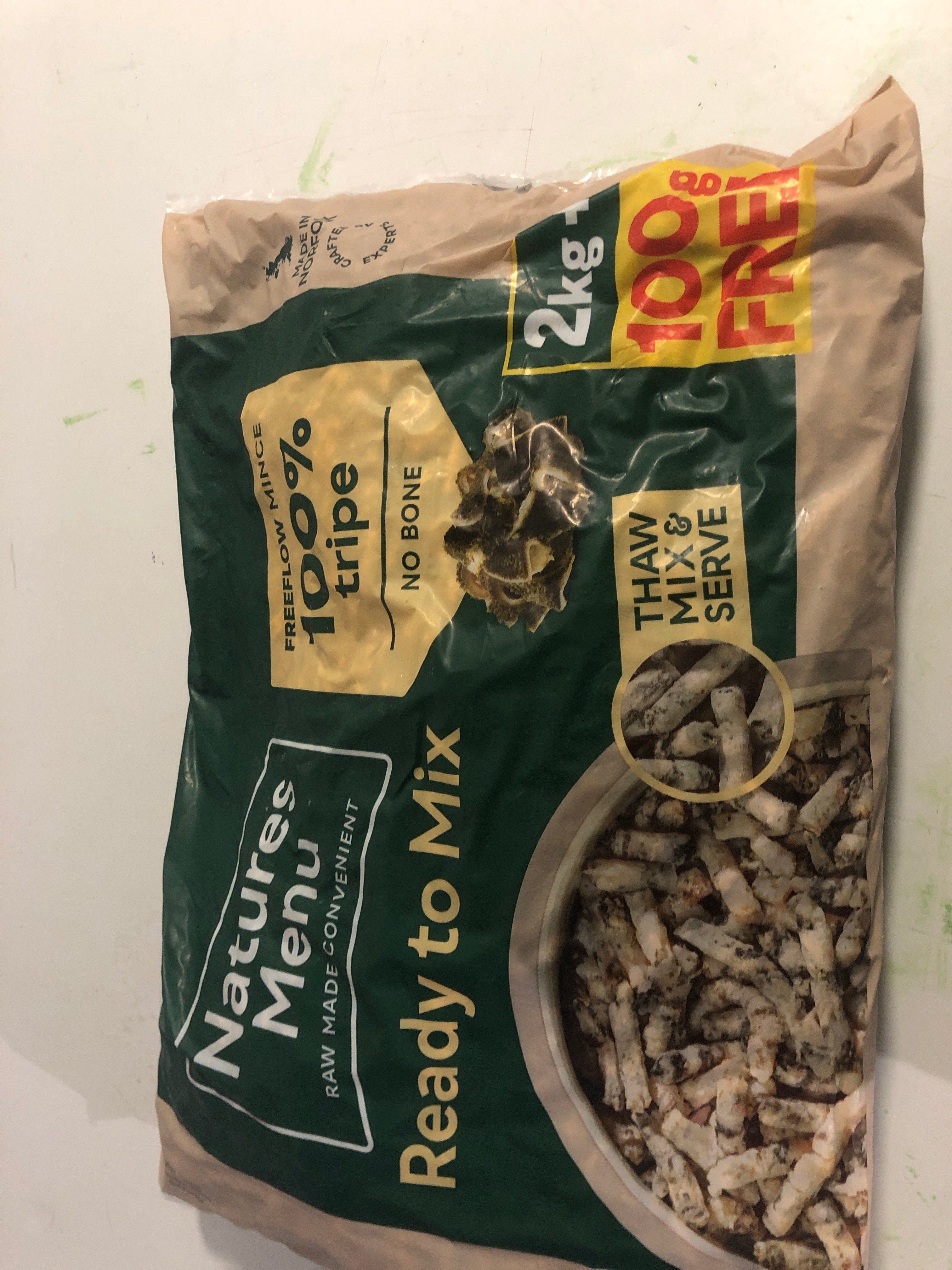 Natures Menu Freeflow Tripe mince 2kg+