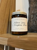 Autumn leave & pumpkins candle