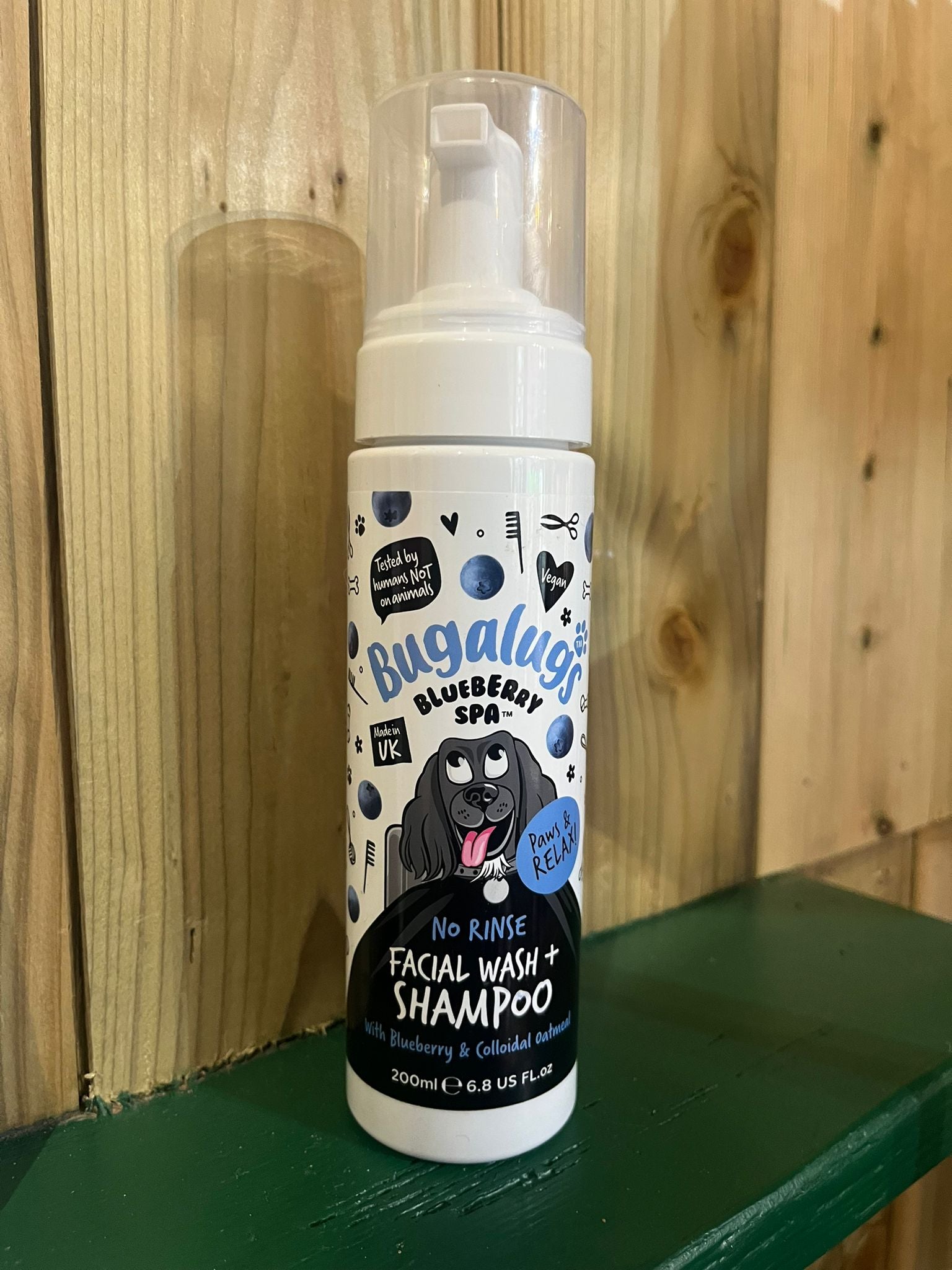 Bugalugs Blueberry No Rinse Dog Shampoo - Waterless Cleaner