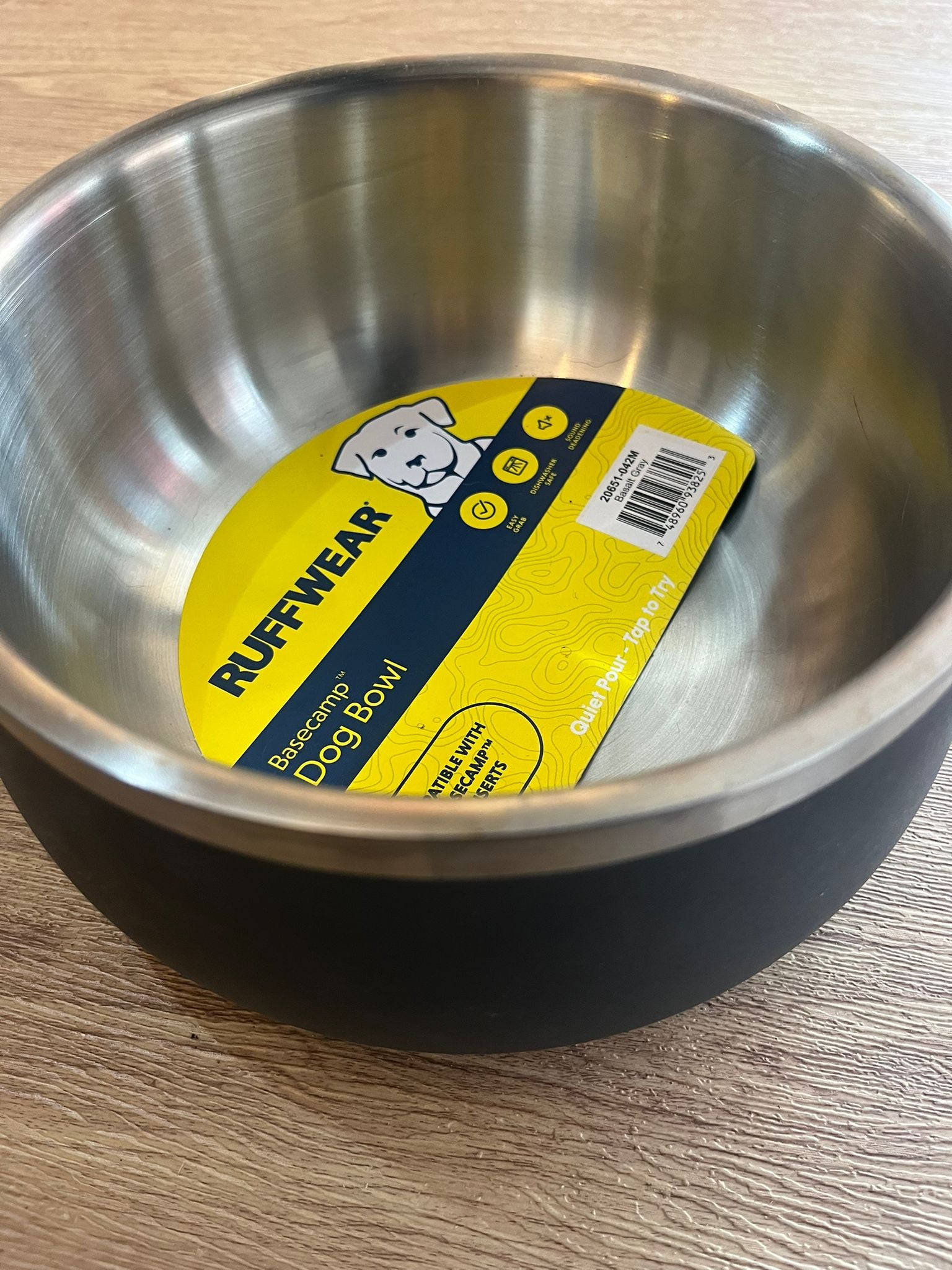 Ruffwear Basecamp Dog Bowl in Basalt Gray